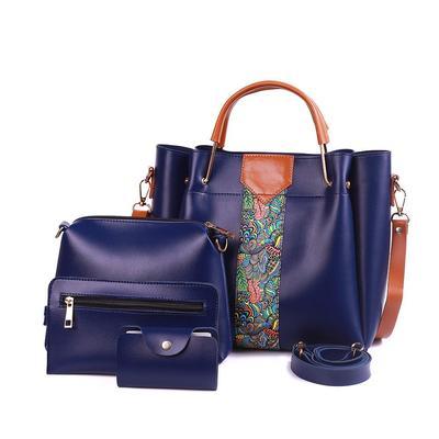4 Pcs Women's Beautiful PU Leather Shoulder Bag